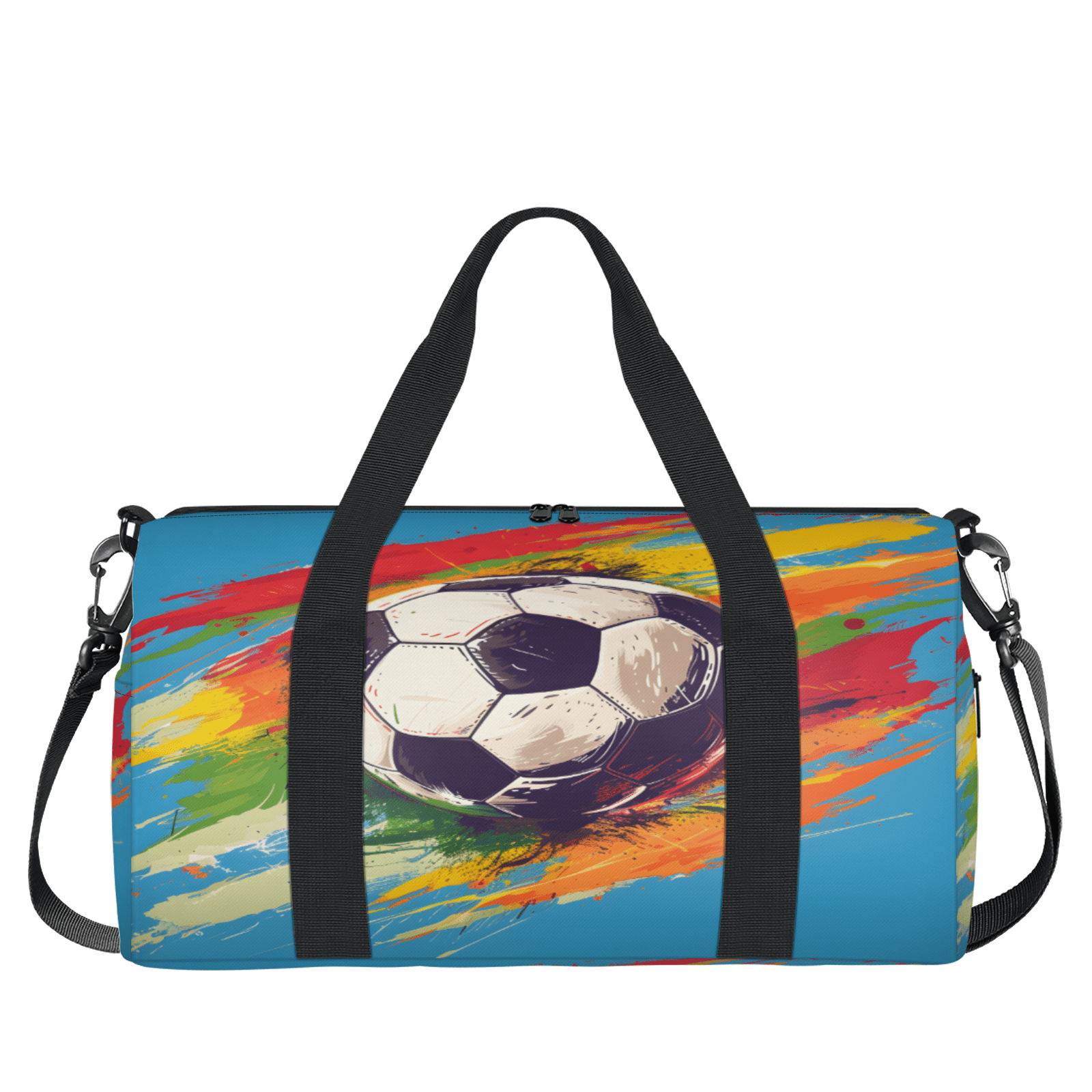 Herdesigns Sports Travel Duffle Bag Sports Yoga Weekender Overnight Carry on Workout Bags Lightweight Waterproof Gym Tote Bag for Women Football Soccer