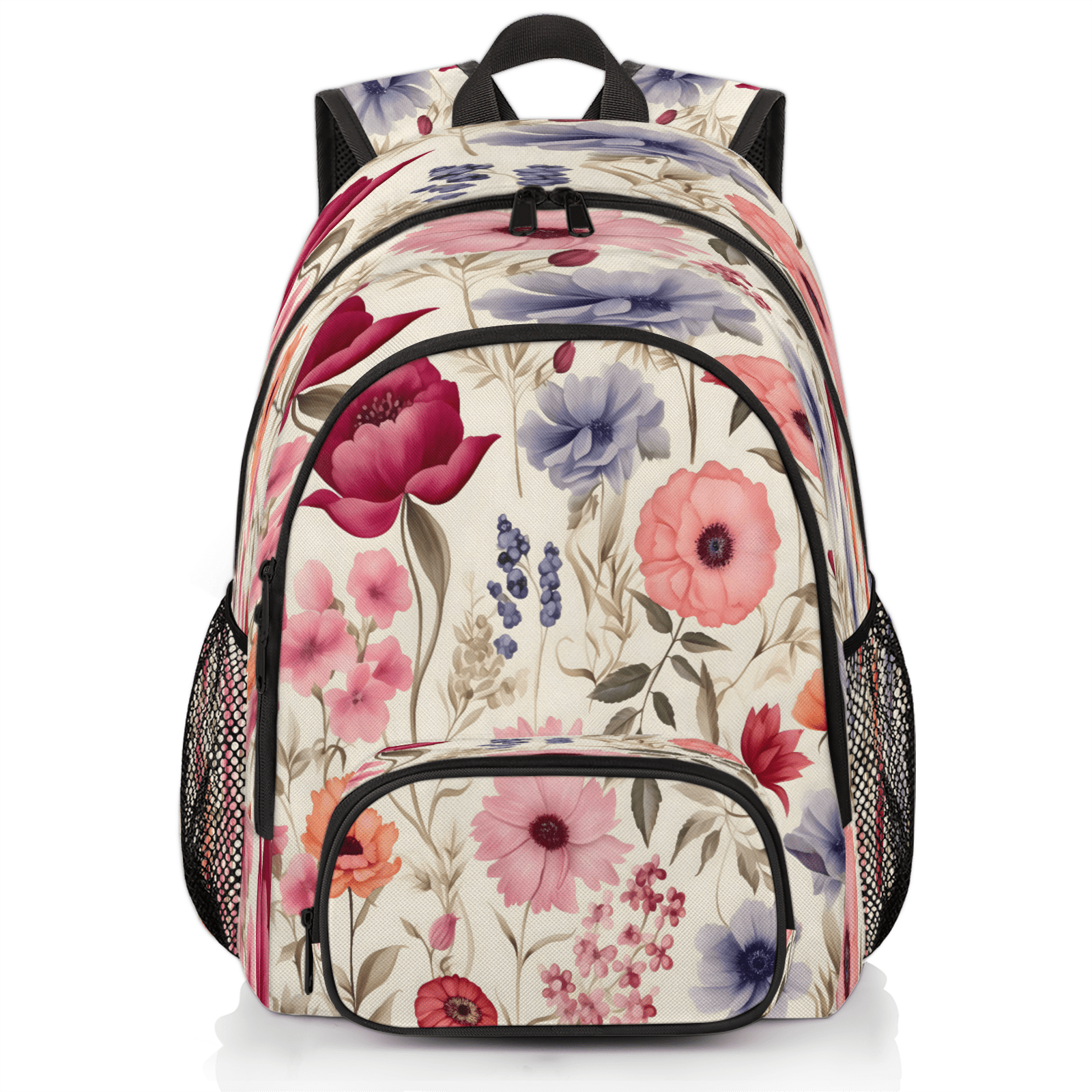 Spring Pack Backpack Herdesigns Spring Summer Floral Watercolor Flower Laptop Backpack for ...