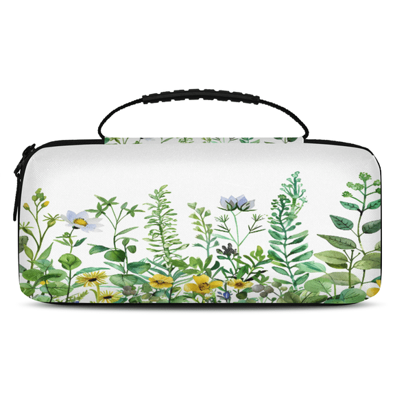 Herdesigns Spring Wildflowers Carry Case Compatible for Nintendo Switch OLED Model 2021/Switch 2017, Protective Travel Switch Carrying Case with 20 Game Card Slots for Switch Console & Accessories