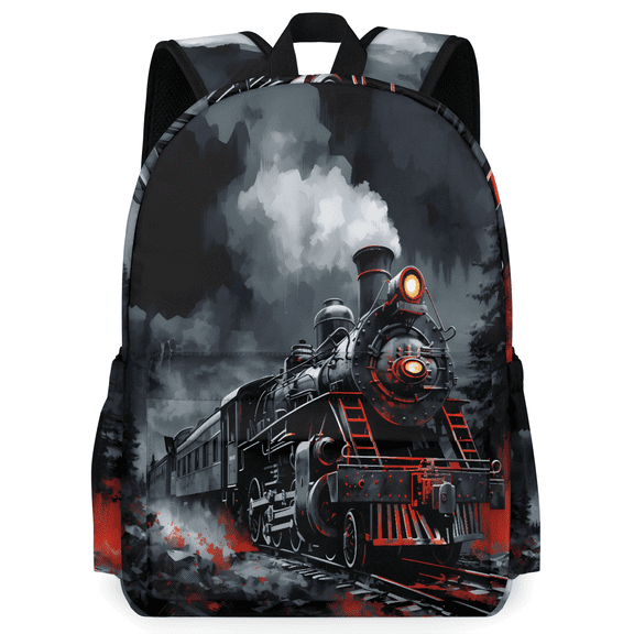 Herdesigns Steam Engine Old Train Backpack for Men Women Large Capacity Laptop Backpack Casual Daypack for Work Travel