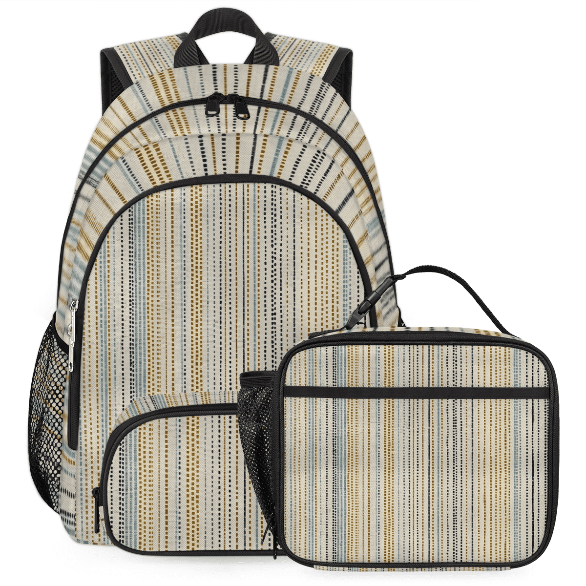 Nylon Convertible Lightweight Daypack Backpack Rectangular Striped Stripe1.png?crop=center&height  main image 2