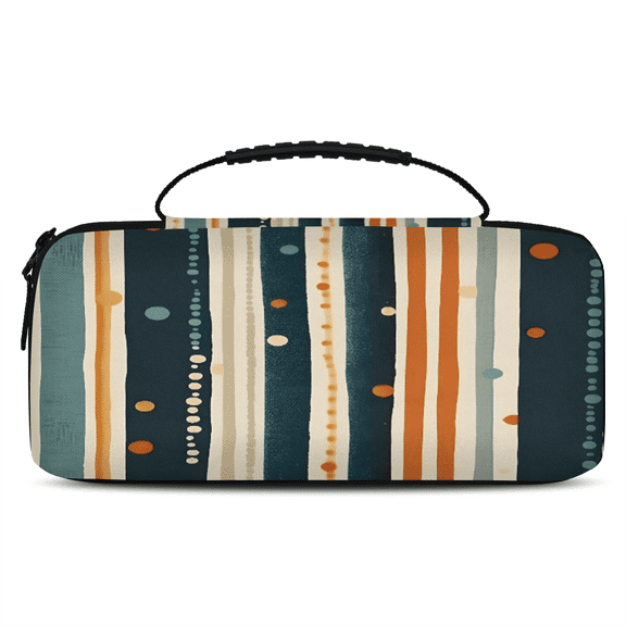 Herdesigns Striped Carry Case Compatible with Nintendo Switch 2, with 20 Game Card Slots, Striped Design Portable Travel Carrying Case Pouch for Accessories & Games