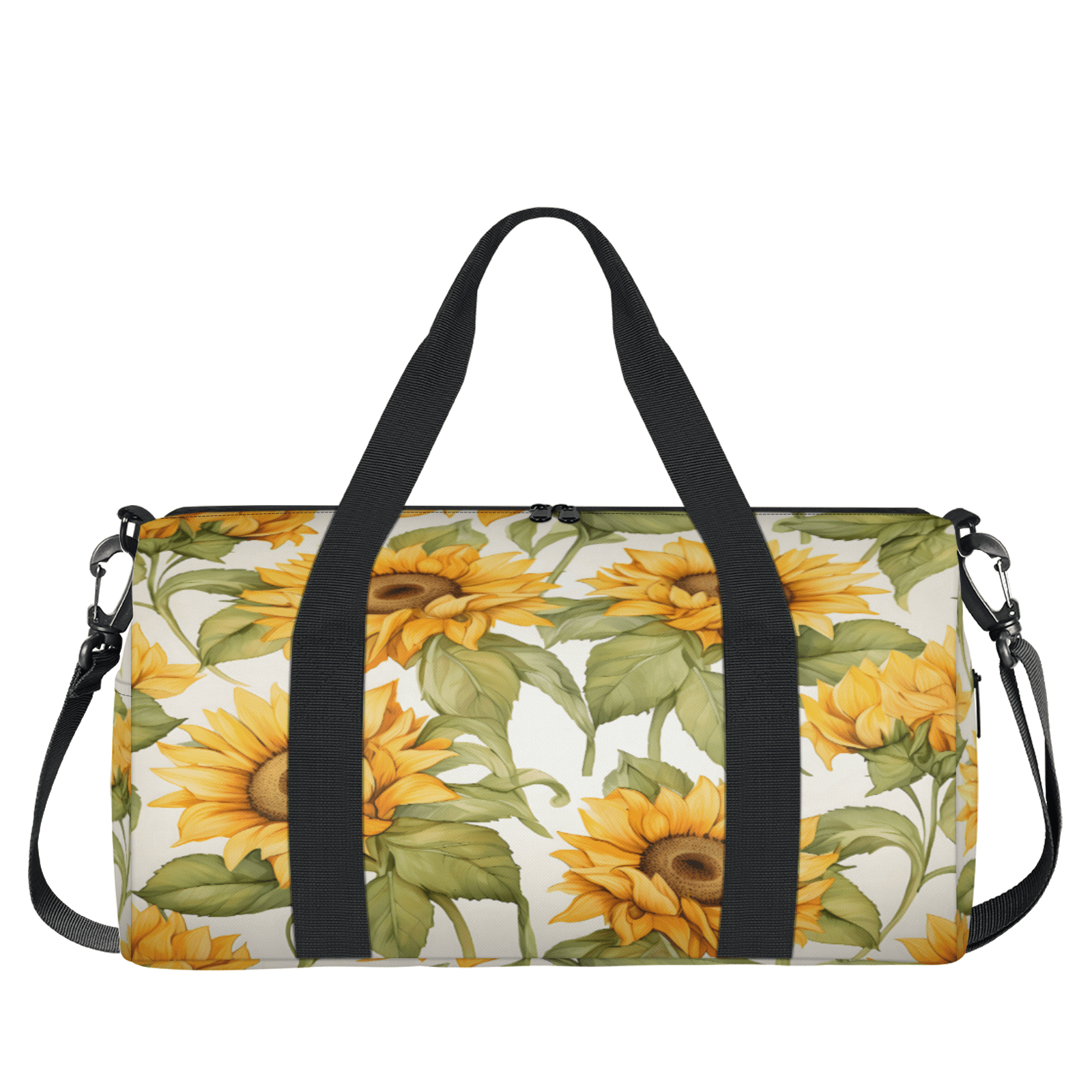 Herdesigns Sunflower Gym Bag for Women, Duffle Bag for Travel Sport, Lightweight Waterproof Carry on Weekender Overnight Dance Yoga Workout Bags