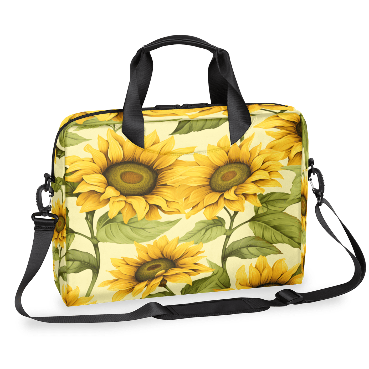 Herdesigns Sunflower Laptop Bag for Women Men, Computer Case Briefcase Messenger Bags, 15-15.6 inch Laptop Sleeve Shoulder Bag