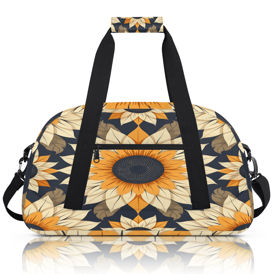 Herdesigns Sunflower Sports Duffle Bag for Women & Men, Flower Gym Bag Dance Bag Overnight Bag Carry On Weekender Travel Bag