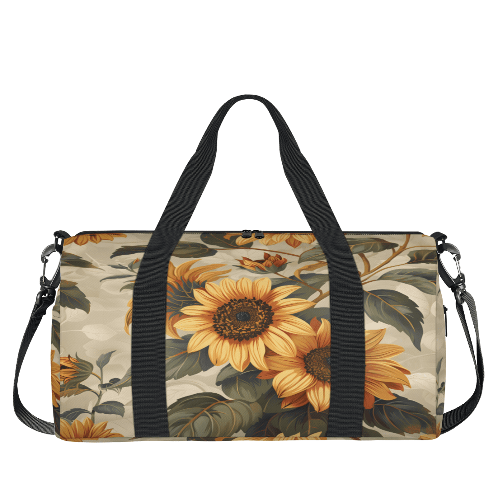 Herdesigns Sunflowers Gym Bag for Women, Duffle Bag for Travel Sport, Floral Lightweight Waterproof Carry on Weekender Dance Yoga Workout Bags