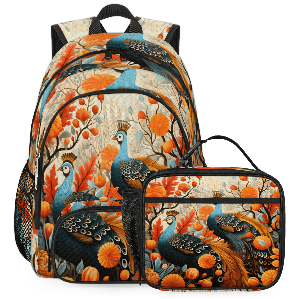 Herdesigns Thanksgiving Turkey Backpack with Lunch Box Fall Autumn ...