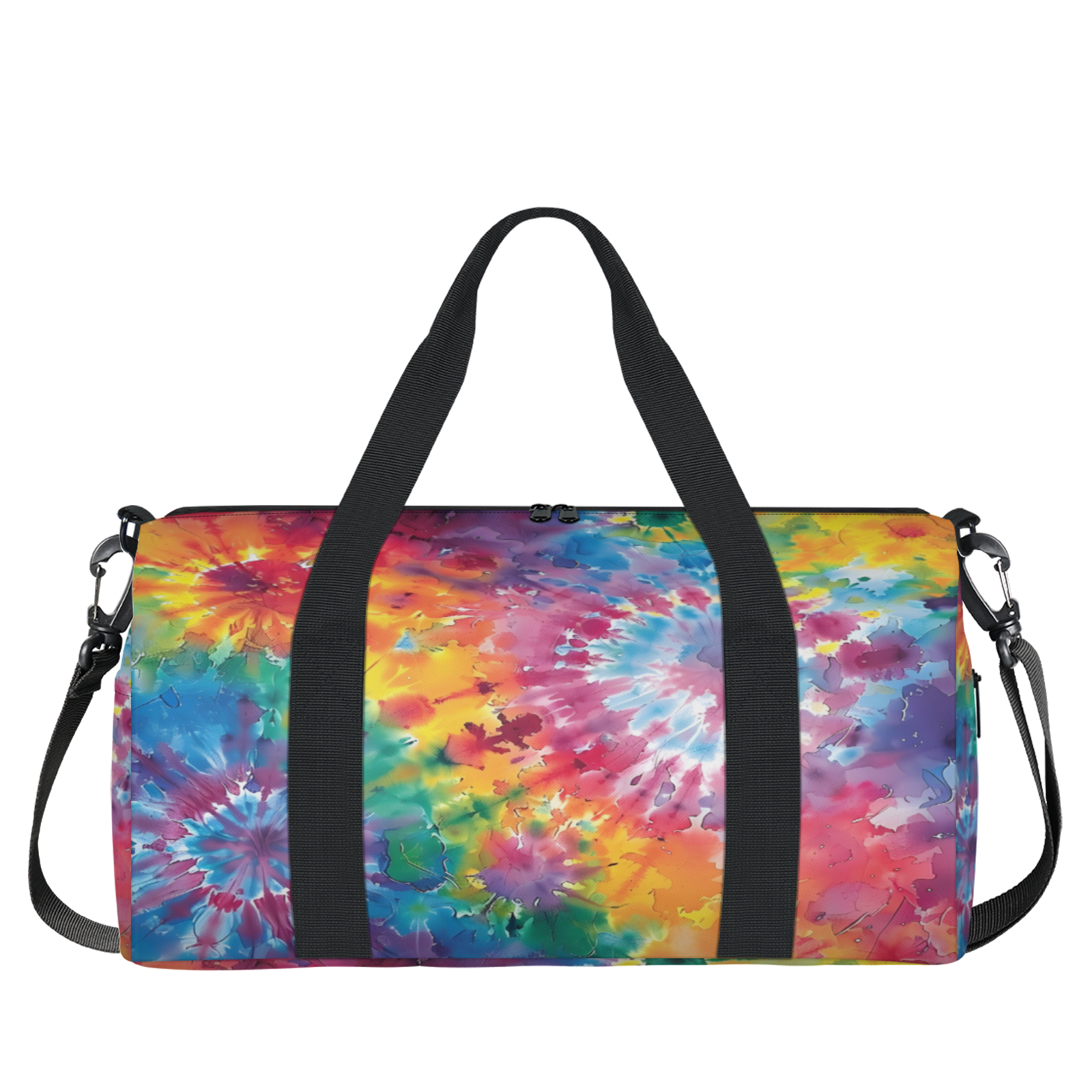 Herdesigns Tie Dye Gym Bag for Women, Duffle Bag for Travel Sport, Colorful Lightweight Waterproof Carry on Weekender Dance Yoga Workout Bags