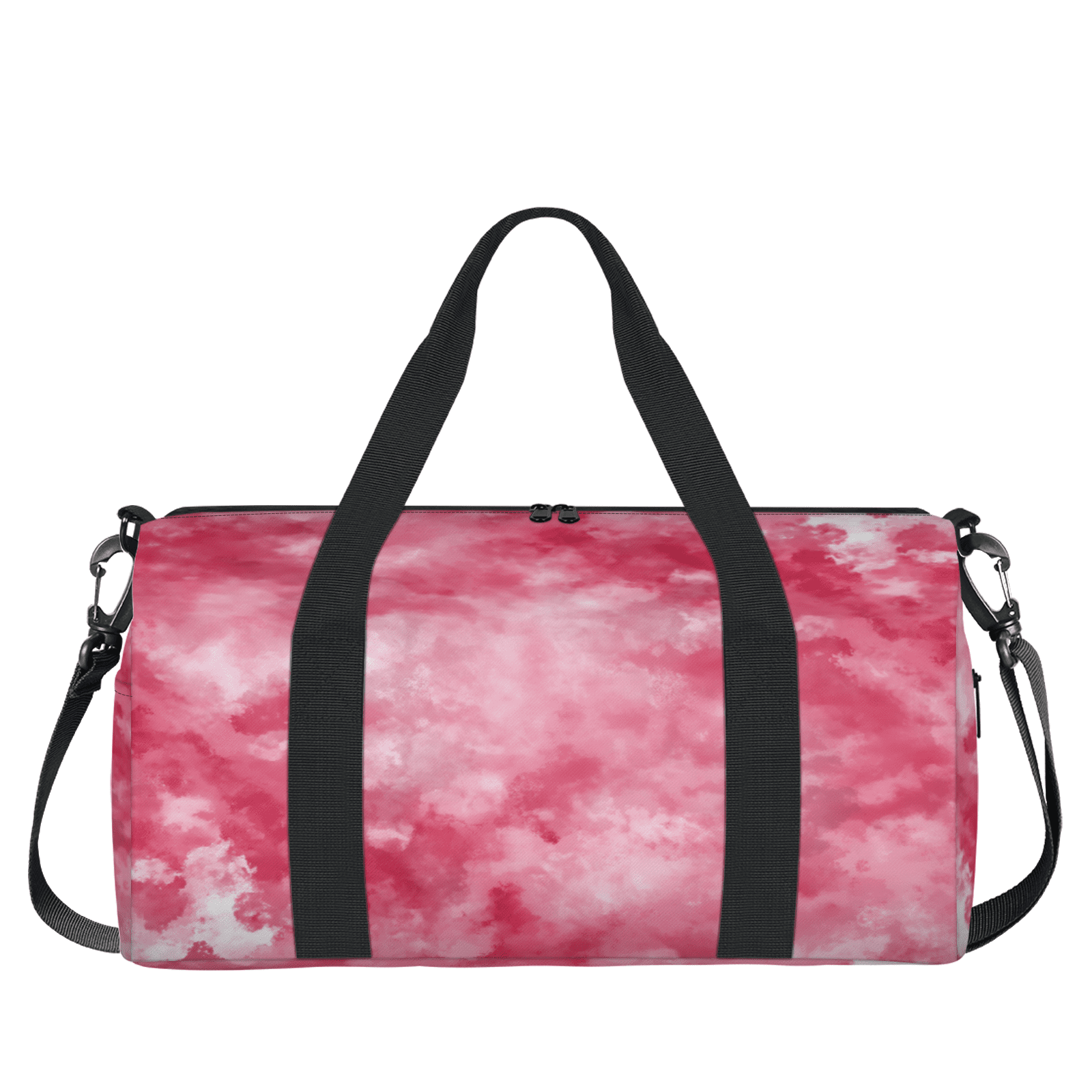 Herdesigns Tie Dye Gym Bag for Women, Duffle Bag for Travel Sport, Pink Lightweight Waterproof Carry on Weekender Dance Yoga Workout Bags