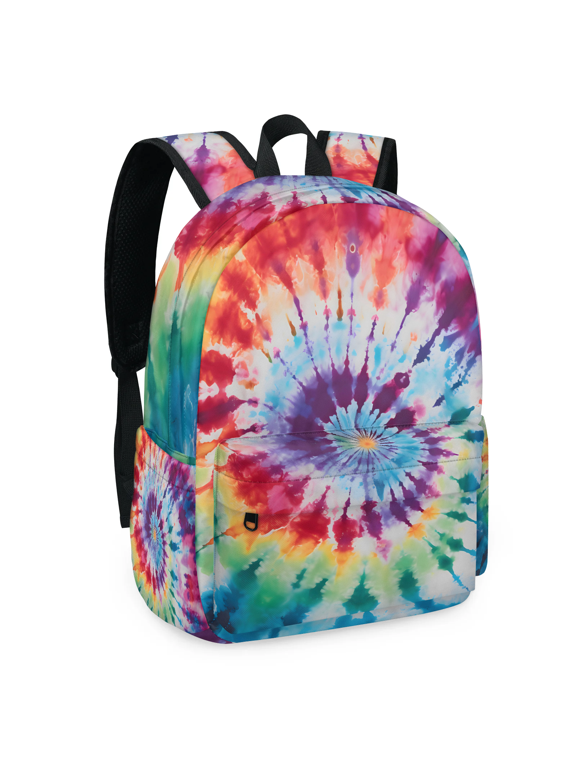 Tie Dye Rainbow Boho Hippie Backpack for Men Women Large Capacity Laptop Backpack Casual Daypack for Work Travel