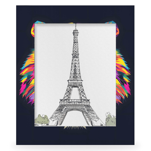 Herdesigns Tiger 8x10 Picture Frame, Wood Photo Frame for Wall & Tabletop, Vertical & Horizontal Display Home Decor