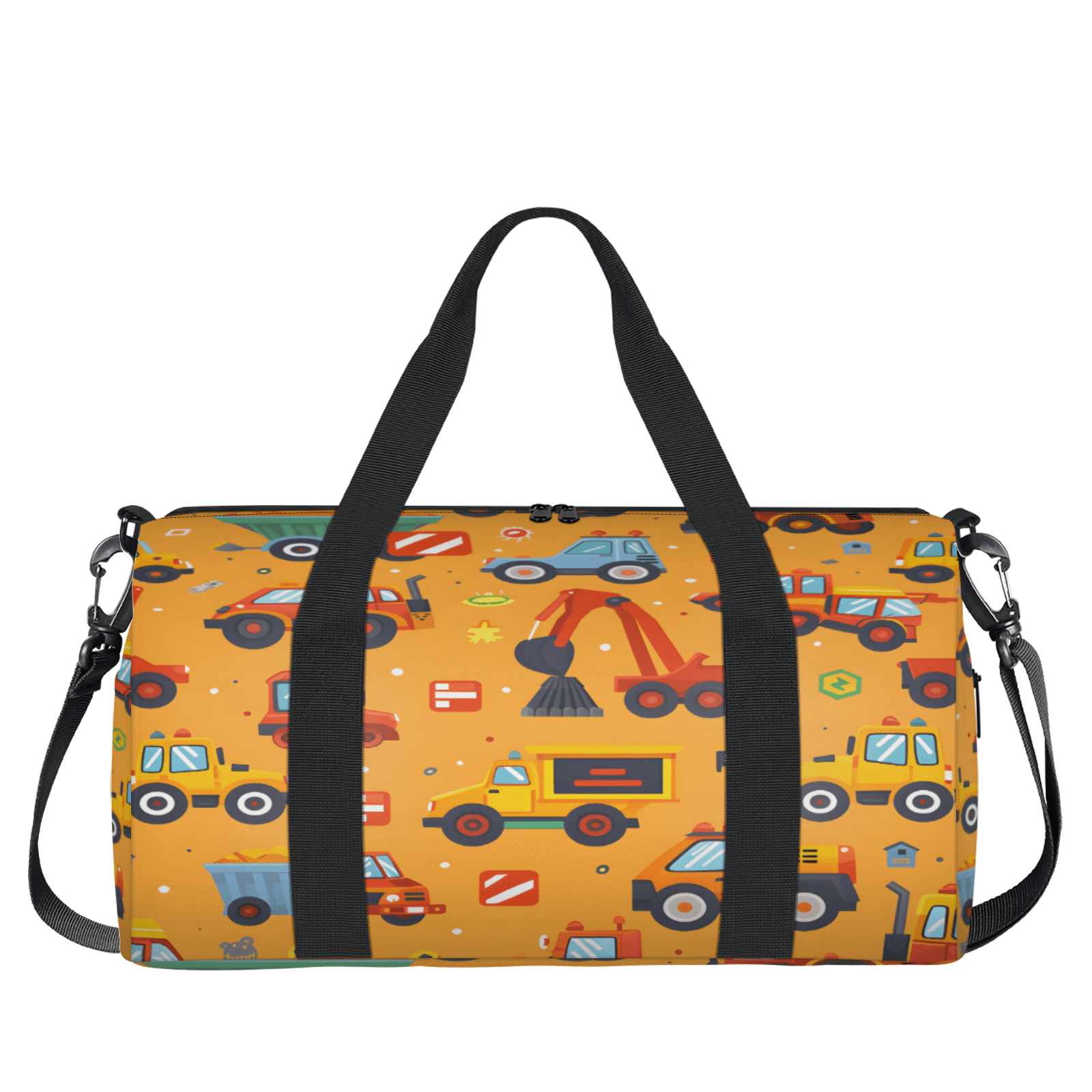 Herdesigns Transportation Gym Bag for Women, Duffle Bag for Travel Sport, Cartoon Truck Tractor Lightweight Waterproof Carry on Weekender Dance Yoga Workout Bags