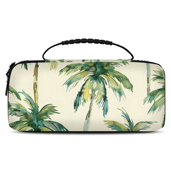 Herdesigns Tropical Palm Carrying Case for Nintendo Switch 2 with 20 Game Card Slots, Portable Travel Carry Case for Accessories and Console