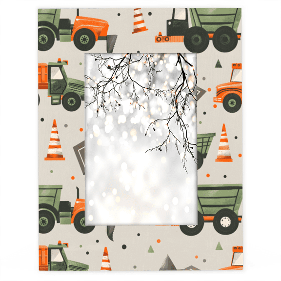 Herdesigns Truck Car 4x6 Picture Frame Green Wood Photo Frame Table Display or Wall Hanging Decoration for Vertical or Horizontal Display