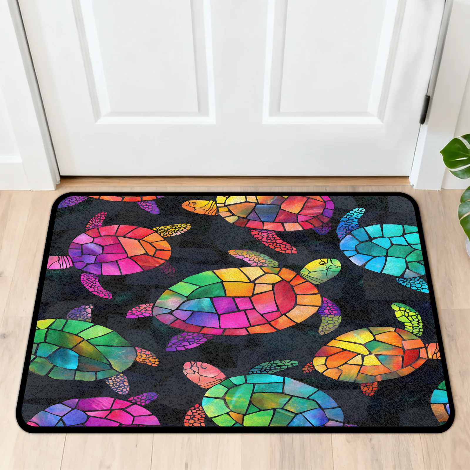 Turtle Outside Rugs Herdesigns Turtle Outdoor Doormat, Non-Slip Sea Turtle Welcome Door Mat ...