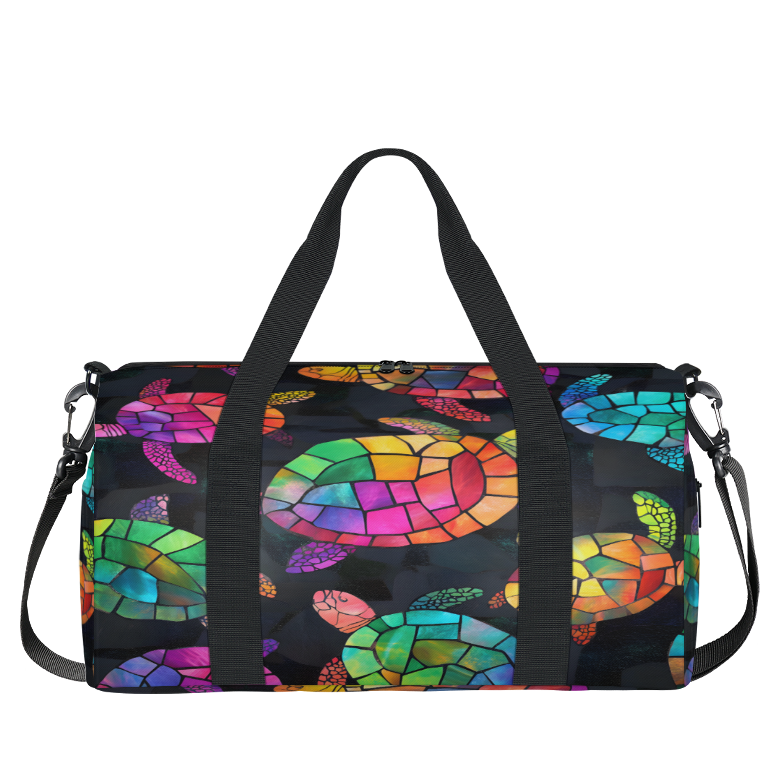 Herdesigns Turtle Travel Duffle Bag Sports Yoga Weekender Overnight Carry on Workout Bags Lightweight Waterproof Gym Tote Bag for Women Sea Turtle