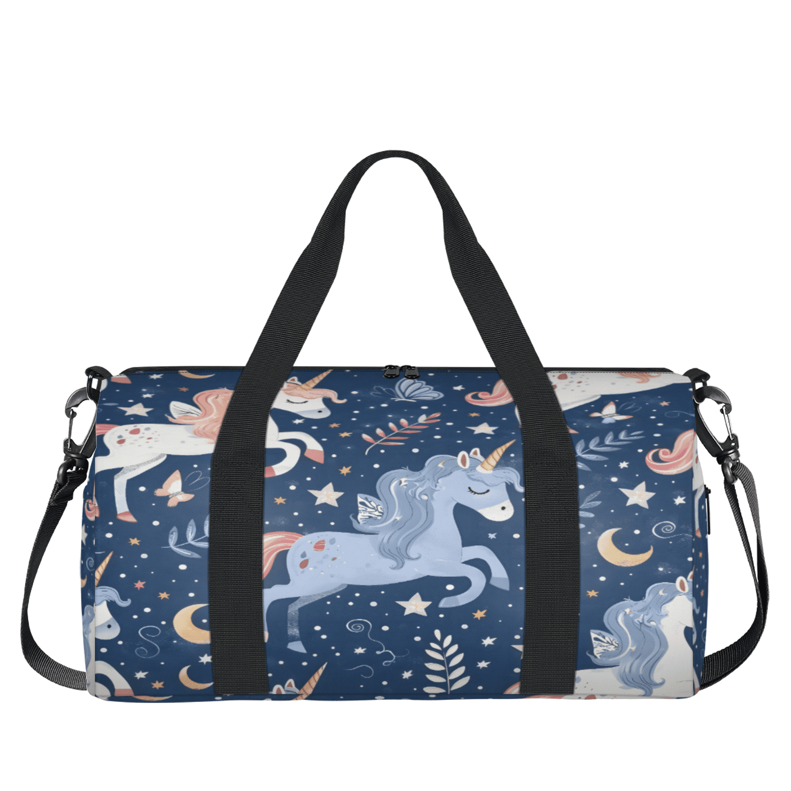 Herdesigns Unicorn Cute Funny Gym Bag for Women, Duffle Bag for Travel Sport, Lightweight Waterproof Carry on Weekender Overnight Dance Yoga Workout Bags