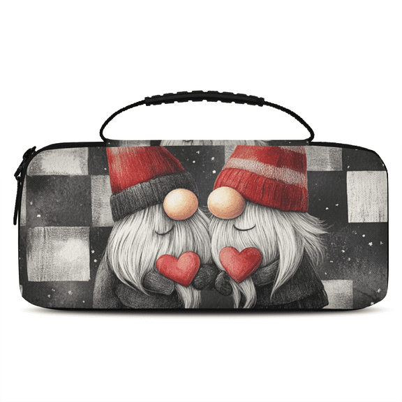 Herdesigns Valentine's Day Gnome Carrying Case for Nintendo Switch 2 with 20 Game Card Slots, Portable Travel Carry Case for Accessories and Console