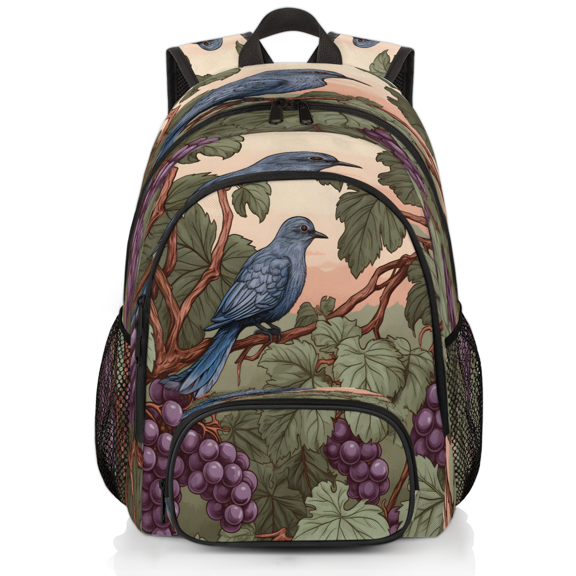 Herdesigns Vintage Bird Laptop Backpack for Women Men, Work Computer Backpacks, 18.3 Inch Large Computer Nurse Teacher Bags Travel Casual Daypack