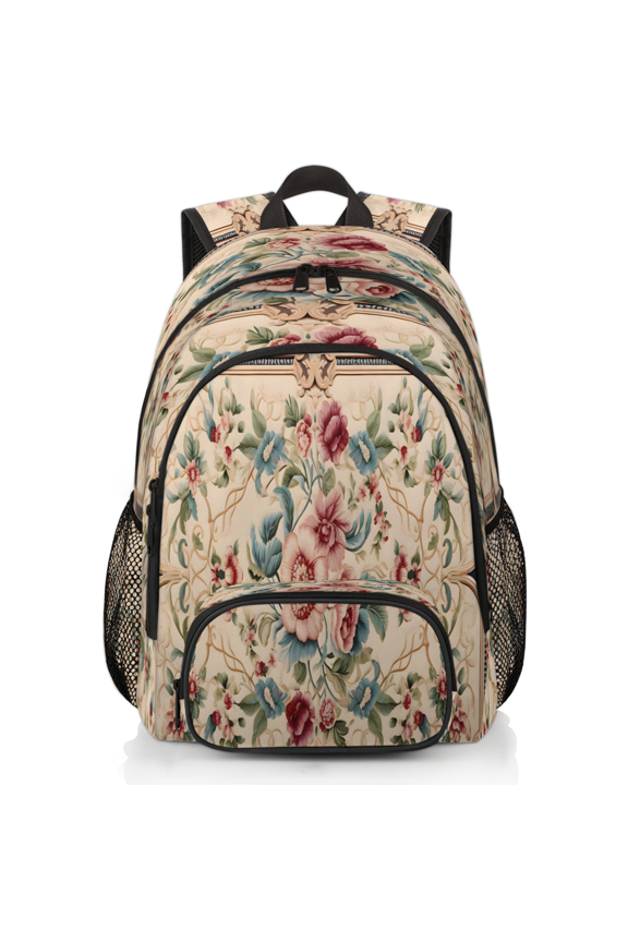 Vintage Floral Boho Laptop Backpack for Women Men, 18.3 Inch Large Computer Backpacks Fashion Teacher Nurse Bag Casual Daypack for Work Travel