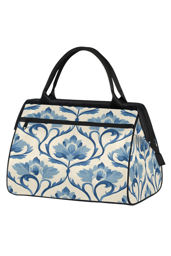 Vintage Floral Weekender Travel Duffel Bag Retro Flowers Carry On Overnight Gym Hospital Bag Personal Item Travel Bag