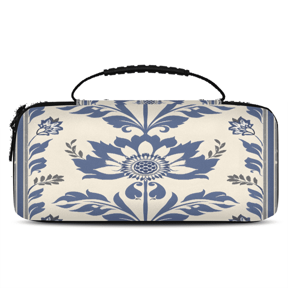 Herdesigns Vintage Flower Carry Case Compatible with Nintendo Switch 2, with 20 Game Card Slots, Floral Portable Travel Carrying Case Pouch for Accessories & Games