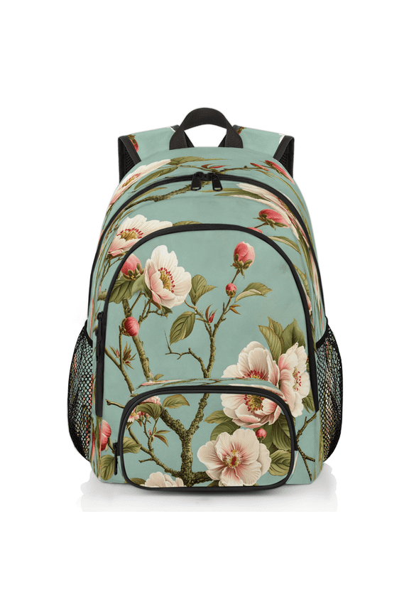 Vintage Flower Laptop Backpack for Women Men, 18.3 Inch Large Computer Backpacks Fashion Teacher Nurse Bag Casual Daypack for Work Travel