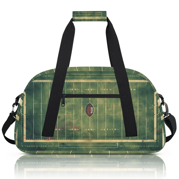 Herdesigns Vintage Football Field Sports Duffle Bag for Women & Men, Gym Bag Dance Bag Overnight Bag Carry On Weekender Travel Bag