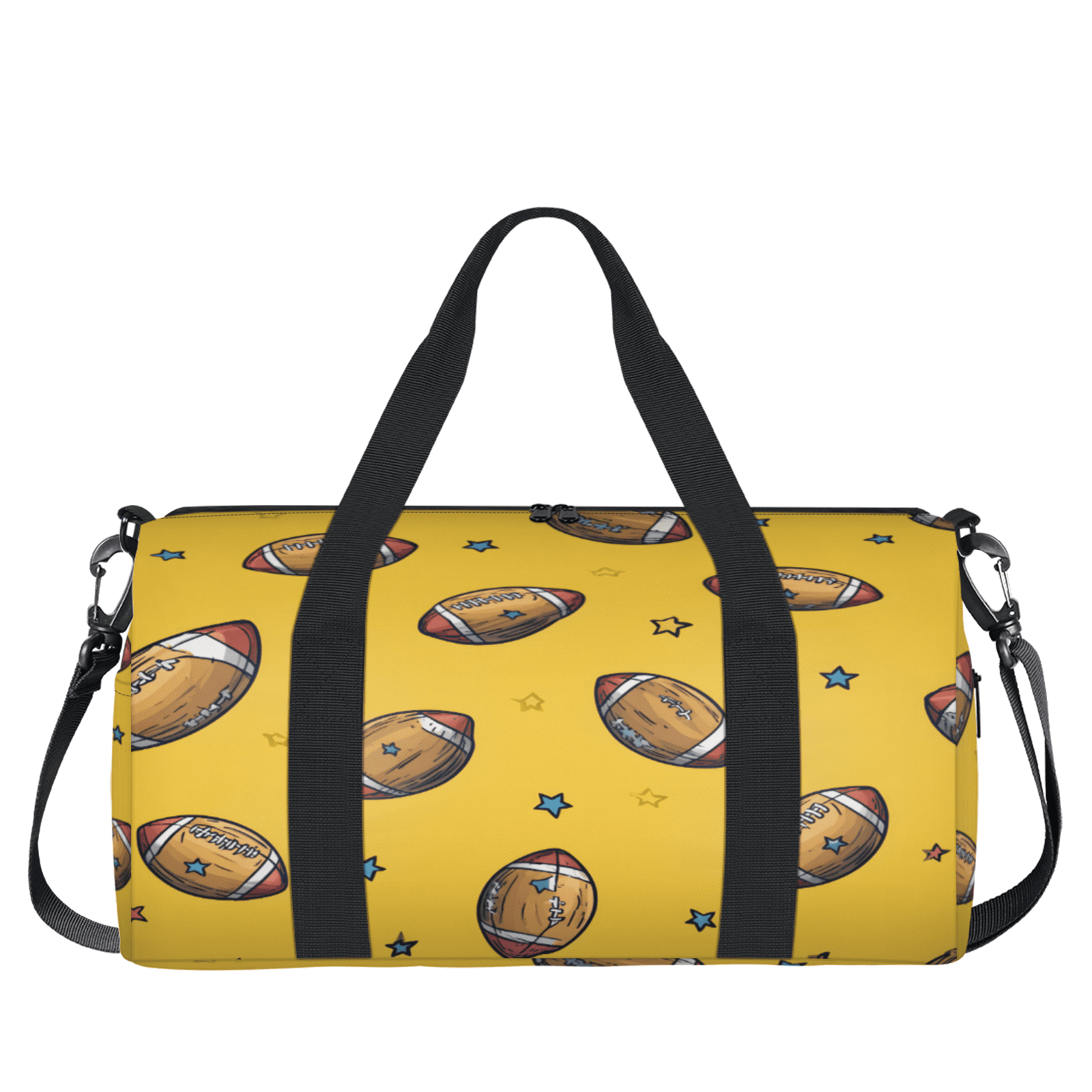 Herdesigns Vintage Football Gym Bag for Women, Duffle Bag for Travel Sport, American Rugby Lightweight Waterproof Carry on Weekender Dance Yoga Workout Bags