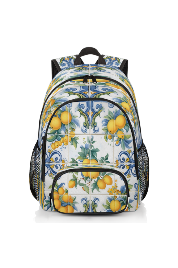Vintage Lemon Boho Laptop Backpack for Women Men, 18.3 Inch Large Computer Backpacks Fashion Teacher Nurse Bag Casual Daypack for Work Travel