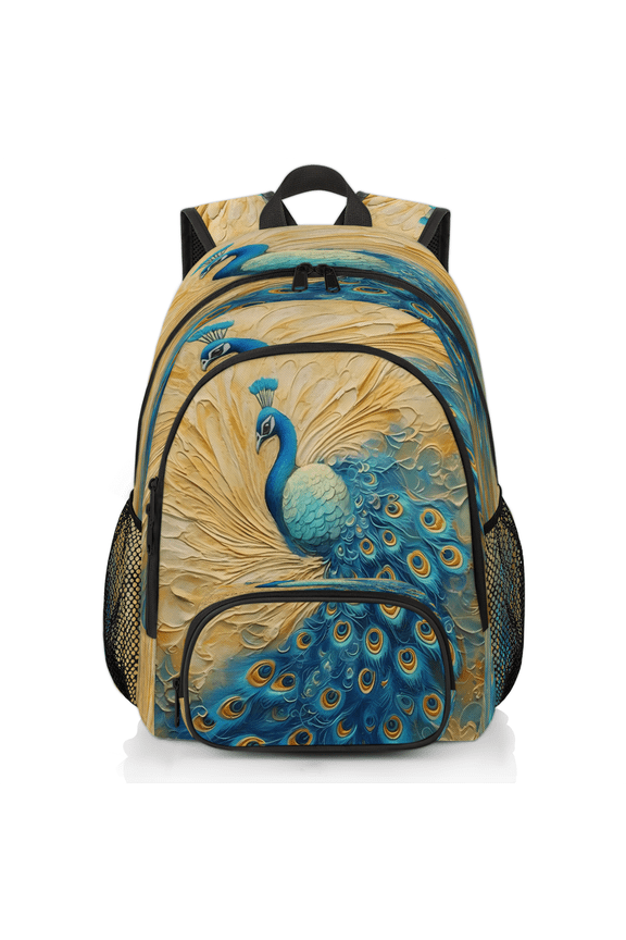 Vintage Peacock Laptop Backpack for Women Men, 18.3 Inch Large Computer Backpacks Fashion Teacher Nurse Bag Casual Daypack for Work Travel