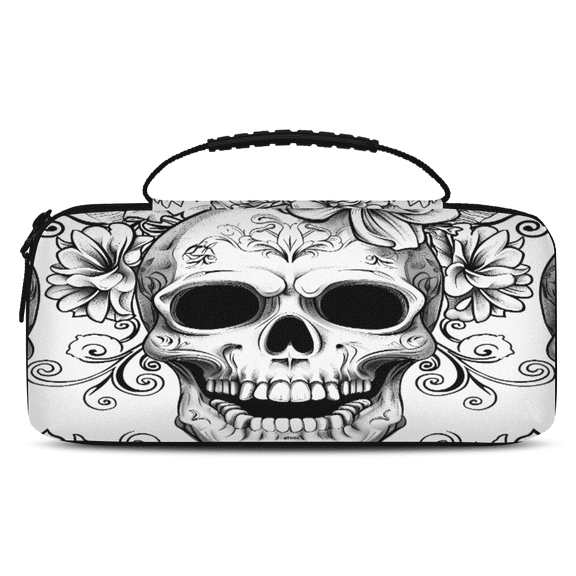 Herdesigns Vintage Skull Skeleton Carrying Case for Nintendo Switch 2 with 20 Game Card Slots, Portable Travel Carry Case for Accessories and Console