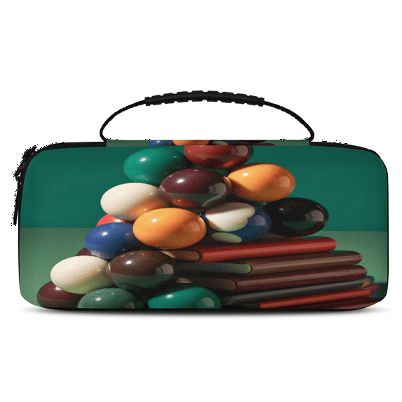 Herdesigns Vintage Snooker Billiards Carry Case Compatible with Nintendo Switch 2, with 20 Game Card Slots, Sports Style Portable Travel Carrying Case Pouch for Accessories & Games