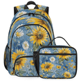 thumbnail image 1 of Herdesigns Watercolor Sunflower Flowe Plant Large Backpack Set with Lunch Box Lightweight Water Resistant Travel Laptop Backpacks Casual Daypacks for Women Men, 1 of 8