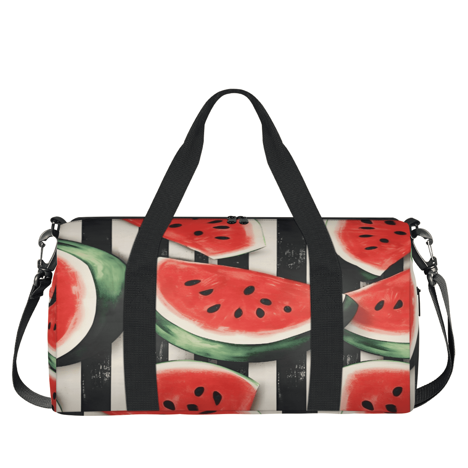 Herdesigns Watermelon Gym Bag for Women, Duffle Bag for Travel Sport, Lightweight Waterproof Carry on Weekender Overnight Dance Yoga Workout Bags