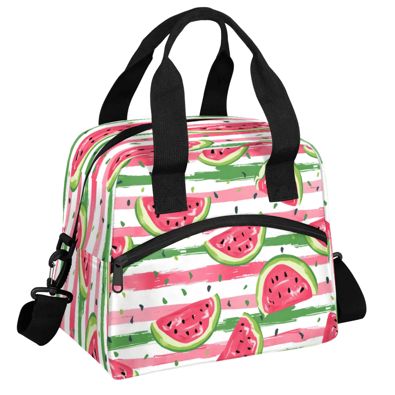 Herdesigns Watermelon Insulated Lunch Bag for Women Men Adult, Reusable Insulated Cooler Lunch Box Lunch Tote Bag for Work Picnic Beach