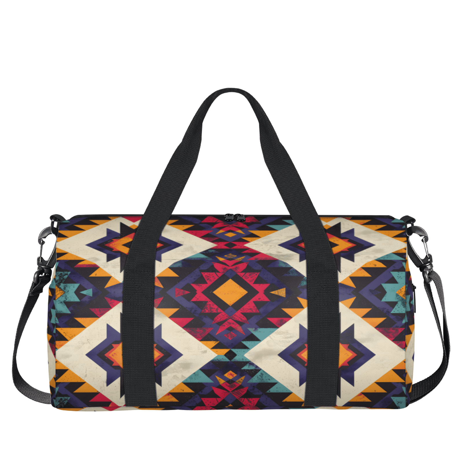 Herdesigns Western Aztec Gym Bag for Women, Duffle Bag for Travel Sport, Lightweight Waterproof Carry on Weekender Overnight Dance Yoga Workout Bags