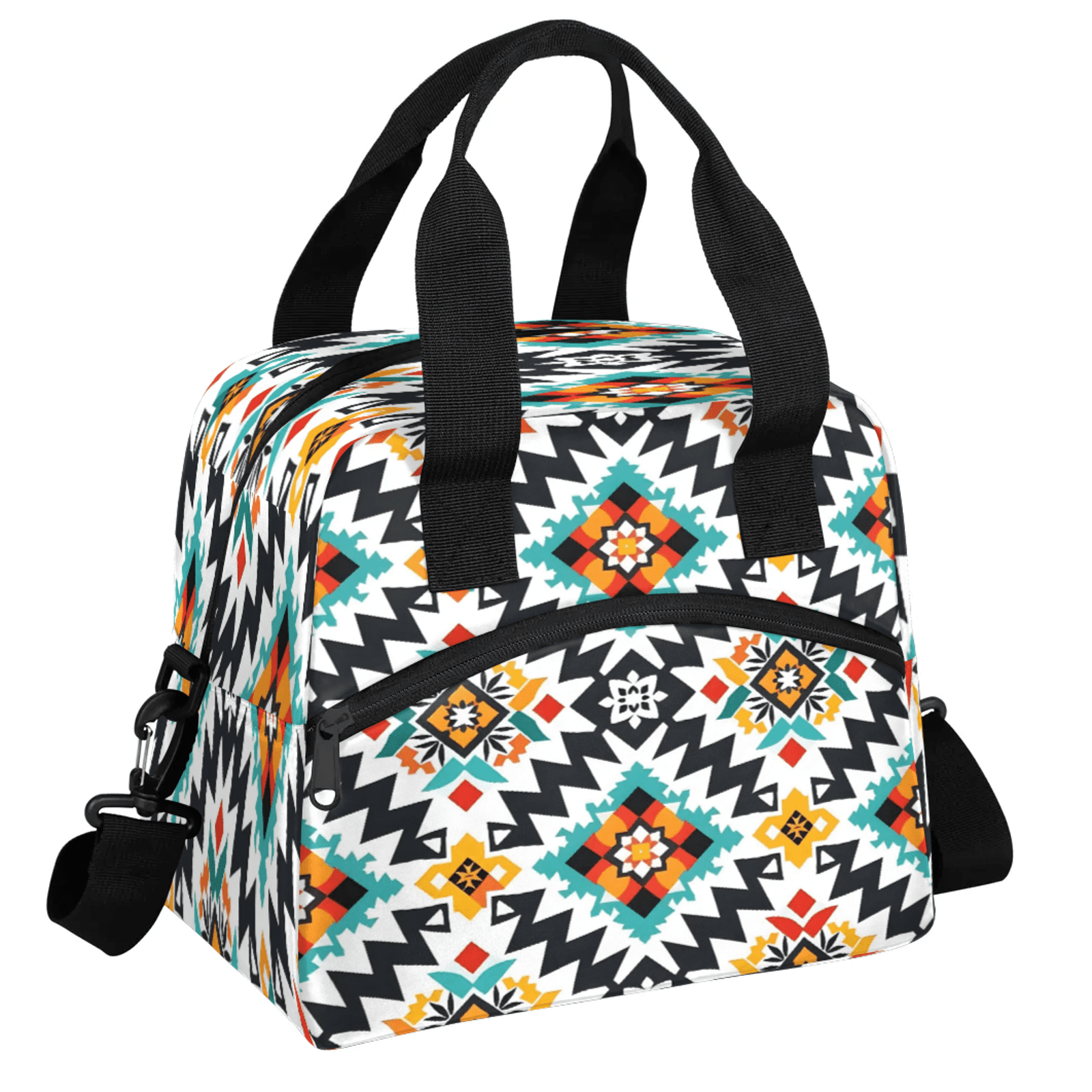 Herdesigns Western Aztec Insulated Lunch Bag for Women Men Adult, Reusable Insulated Cooler Lunch Box Lunch Tote Bag for Work Picnic Beach