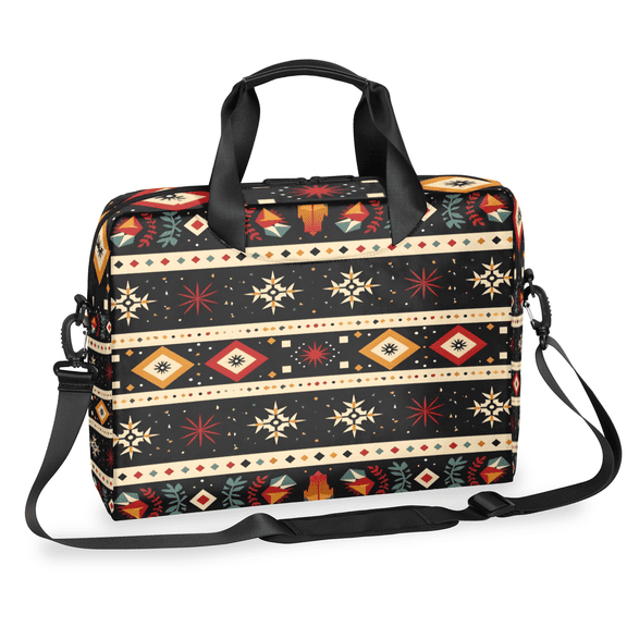 Herdesigns Western Aztec Laptop Bag for Women Men, Computer Case Briefcase Messenger Bags, 15-15.6 inch Laptop Sleeve Shoulder Bag