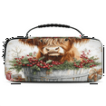 thumbnail image 1 of Herdesigns Western Cow Carry Case Compatible with Nintendo Switch 2, Protective Travel Switch Carrying Case with 20 Game Card Slots for Switch Console & Accessories,Highland Cow, 1 of 8