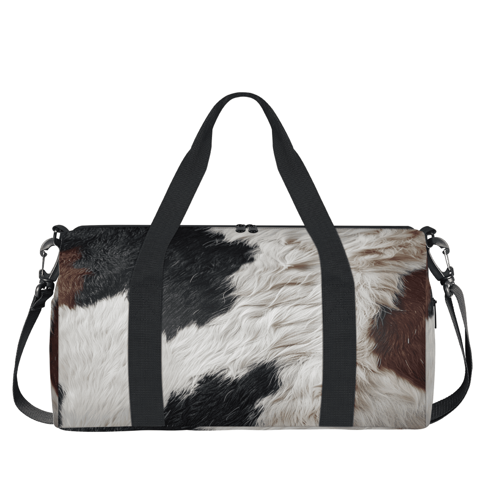 Herdesigns Western Cow Print Gym Bag for Women, Duffle Bag for Travel Sport, Lightweight Waterproof Carry on Weekender Overnight Dance Yoga Workout Bags