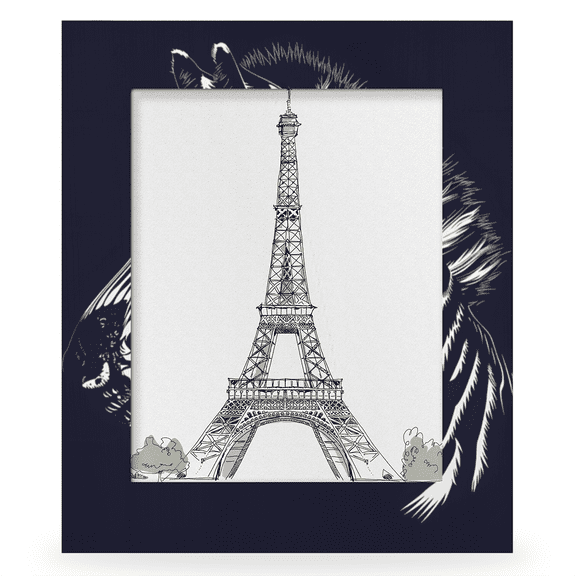 Herdesigns White Black Zebra 8x10 Picture Frame, Wood Photo Frame for Wall & Tabletop, Vertical & Horizontal Display Home Decor