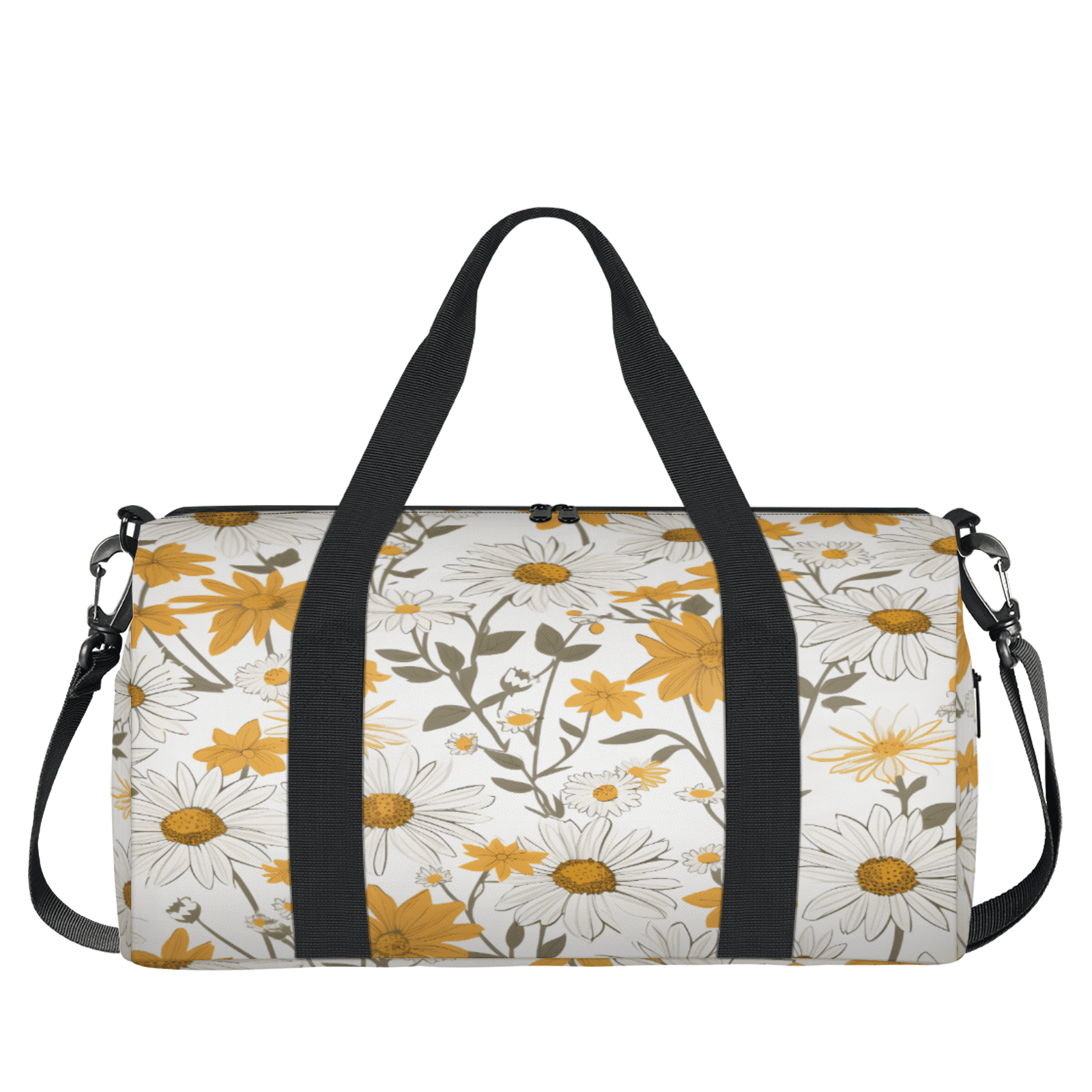 Herdesigns Wild Flowers Floral Gym Bag for Women, Duffle Bag for Travel Sport, Spring Summer Lightweight Waterproof Carry on Weekender Dance Yoga Workout Bags