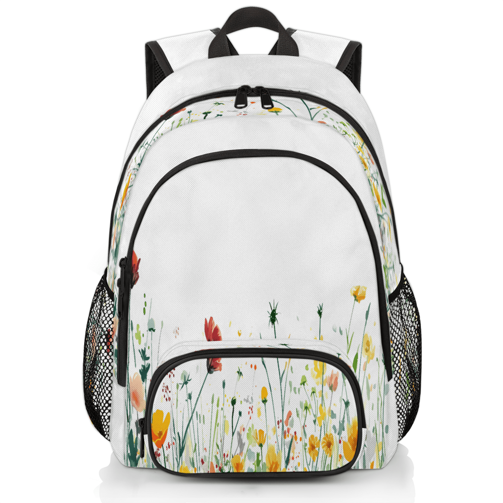 Stylish Red and Yellow Women\'s Backpack PEBBLE MINI BACKPACK RED | Vegan Pebble Leather Backpack  main image 3