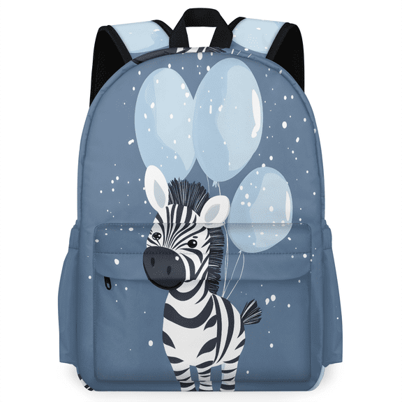 Herdesigns Zebra Travel Backpack 16.3 Inch Casual Laptop Backpack for Men Women Adults Daily Daypack for Work Commuter, Balloon