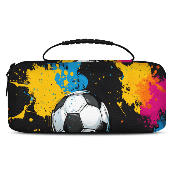Herdesigns Football Carry Case Compatible with Nintendo Switch 2, Protective Travel Switch Carrying Case with 20 Game Card Slots for Switch Console & Accessories,Black