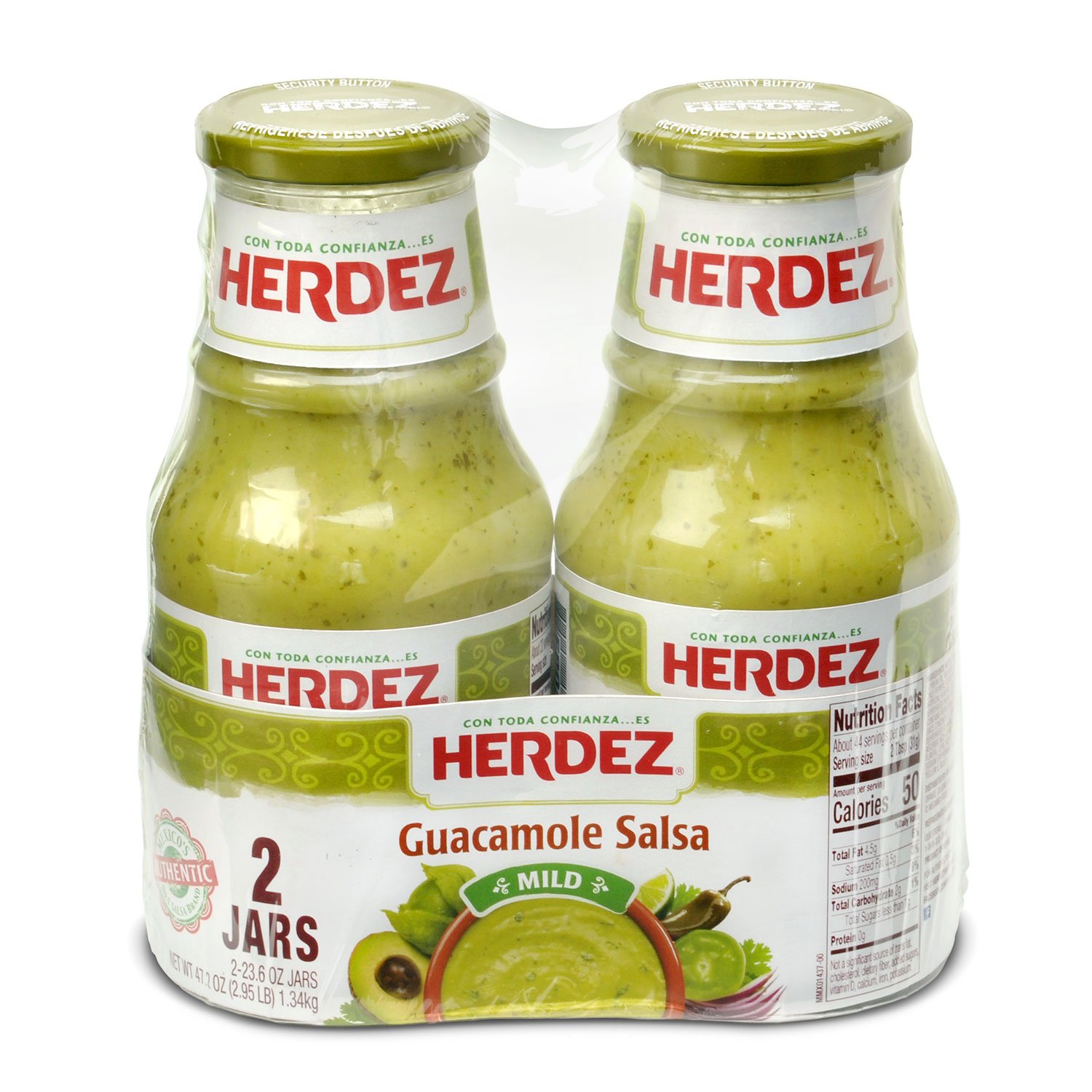 Herdez Guacamole Salsa, Mild (23.6 Ounce, 2 Count) - image 1 of 3