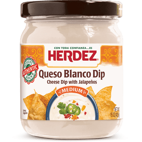 Herdez Medium Queso Blanco Dip with Jalapeos 15 oz - Pack of 3