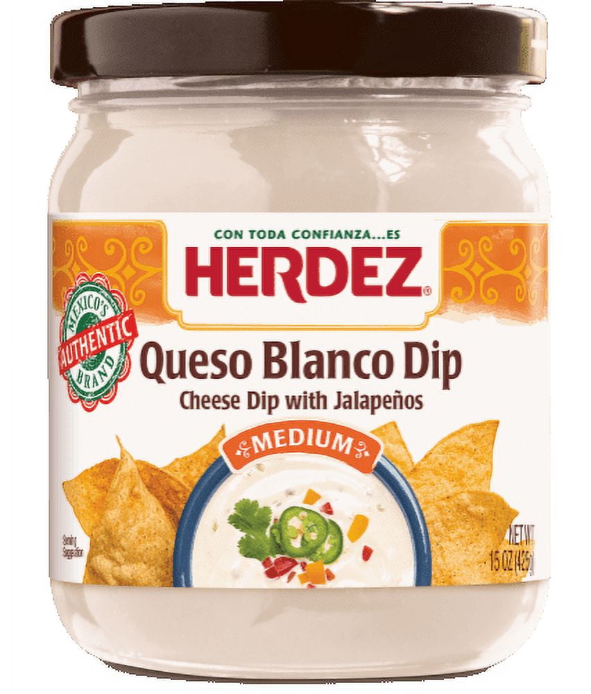 Herdez Medium Queso Blanco Dip with Jalapeos - 15 oz