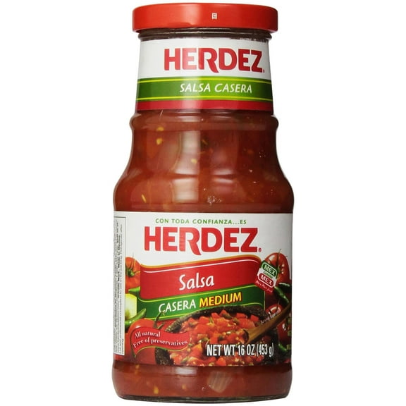 Herdez Salsa Casera Medium Salsa 16 oz (Pack of 12)